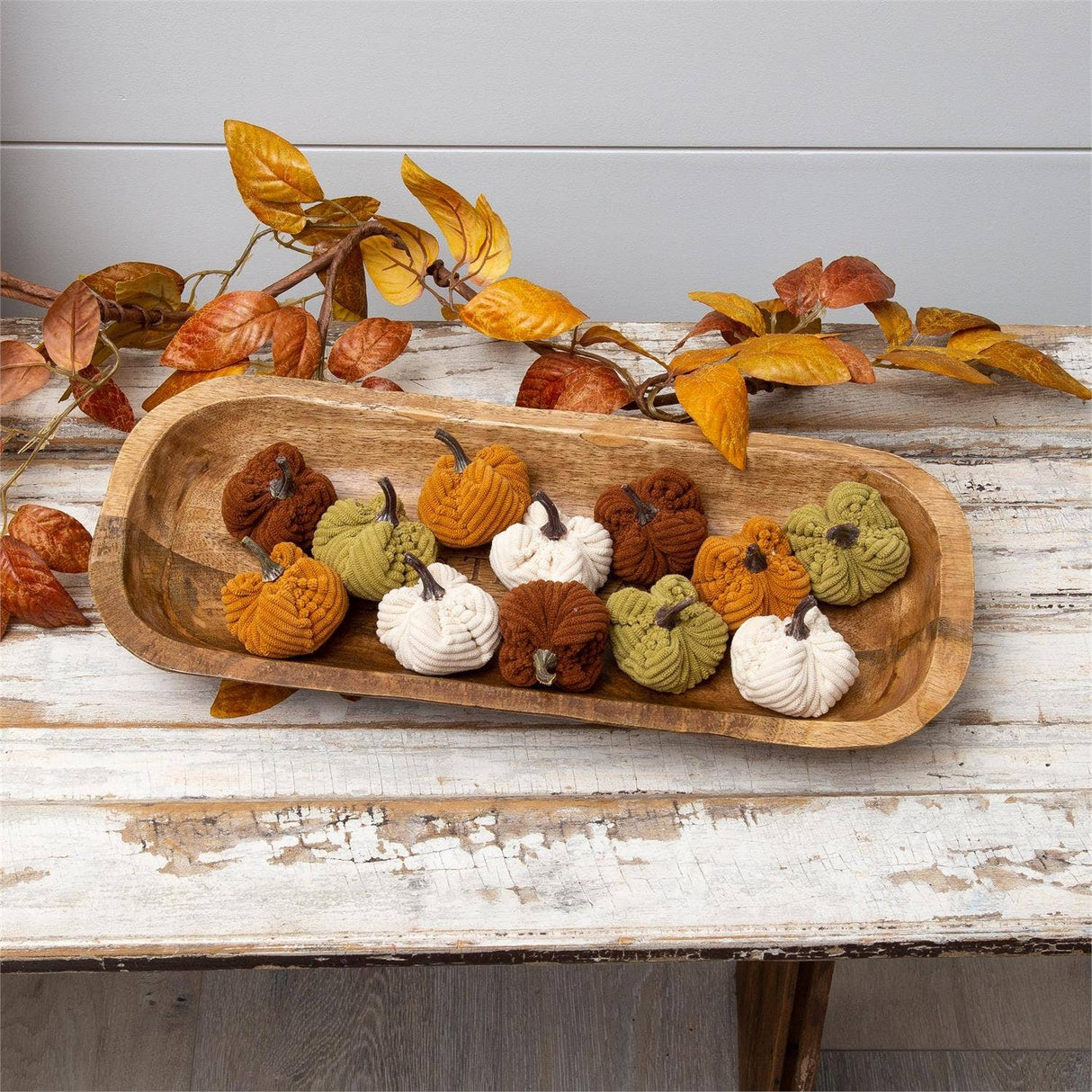 Mini Corduroy Harvest Pumpkins Set Of 12