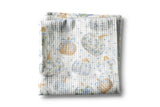 Blue Pumpkin Chinoiserie Fall Tea Towel