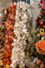 5' Cream Grape Leaf Garland