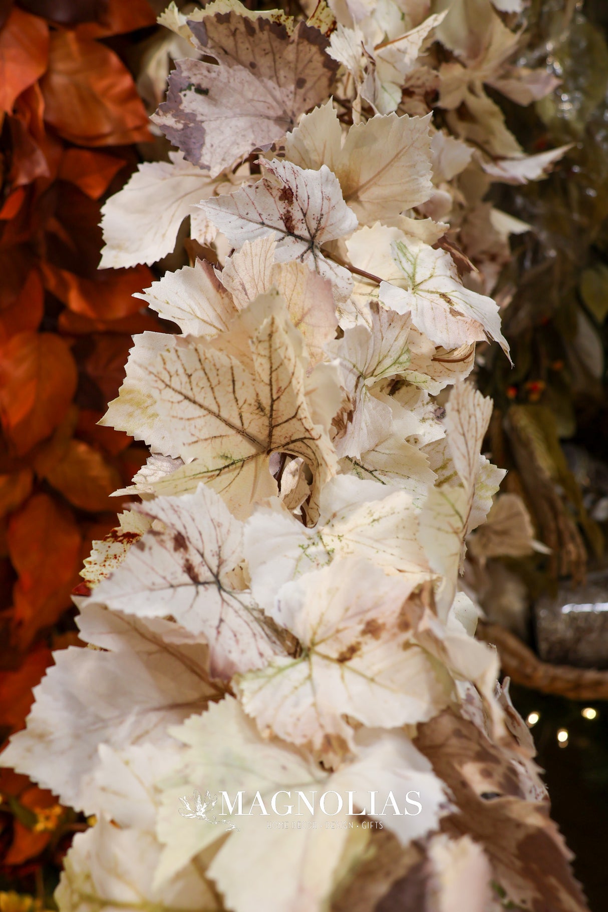 5' Cream Grape Leaf Garland