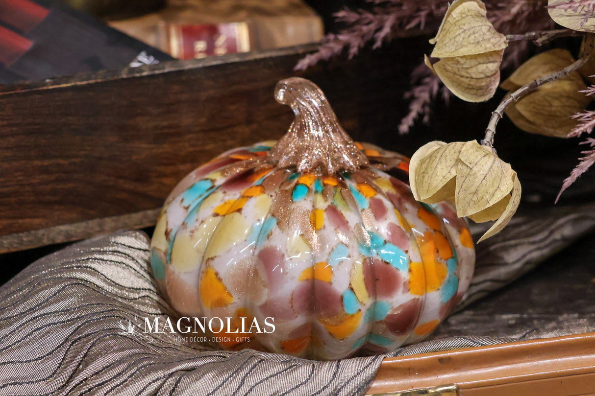 4" Edessa Glass Pumpkin