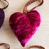 Luxe Berry Handmade Velvet Heart