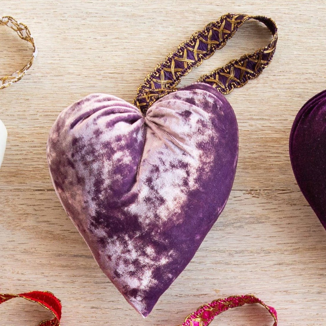 Luxe Lilac Handmade Velvet Heart