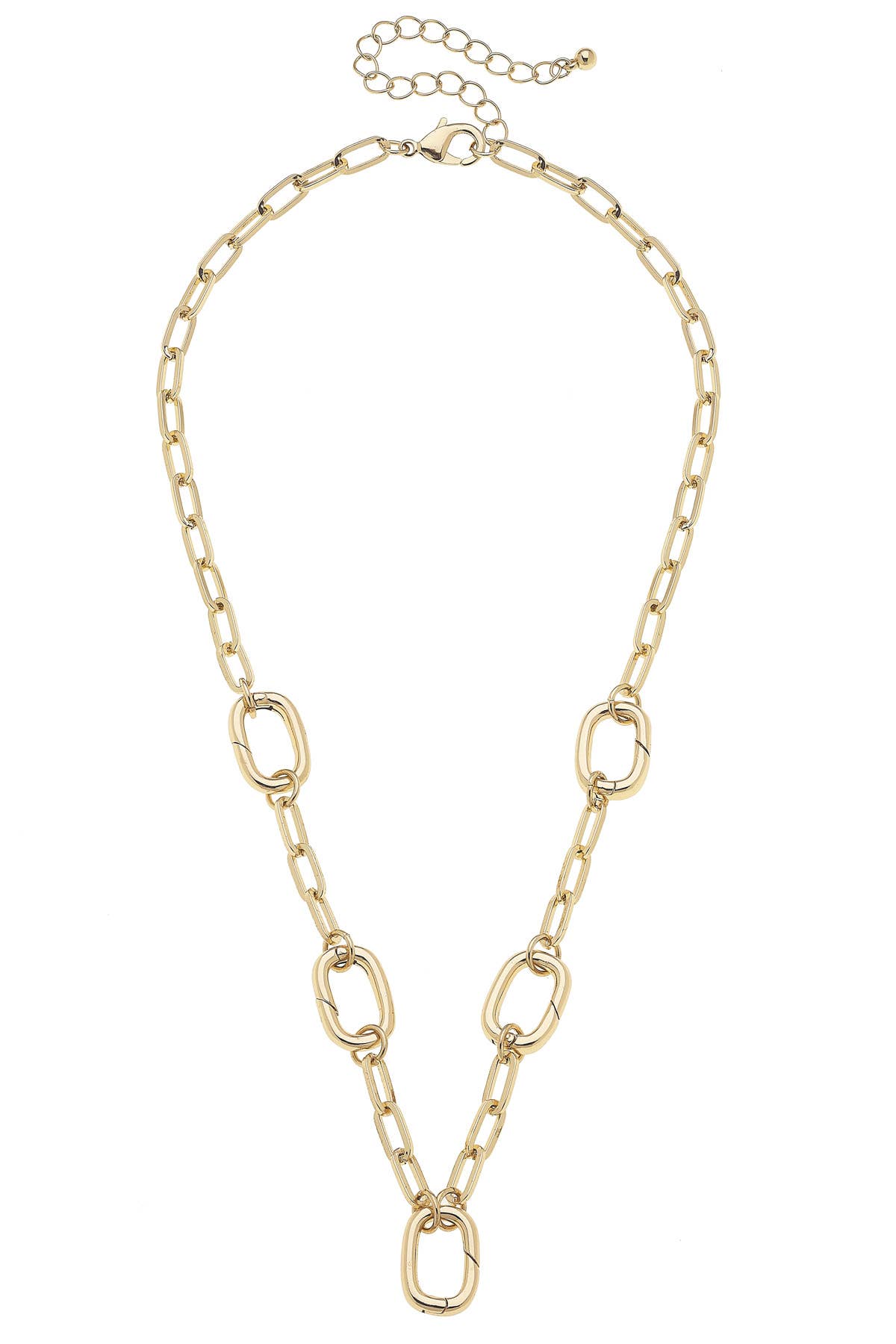 Avery Multi-Charm Collector Necklace Base in Shiny Gold