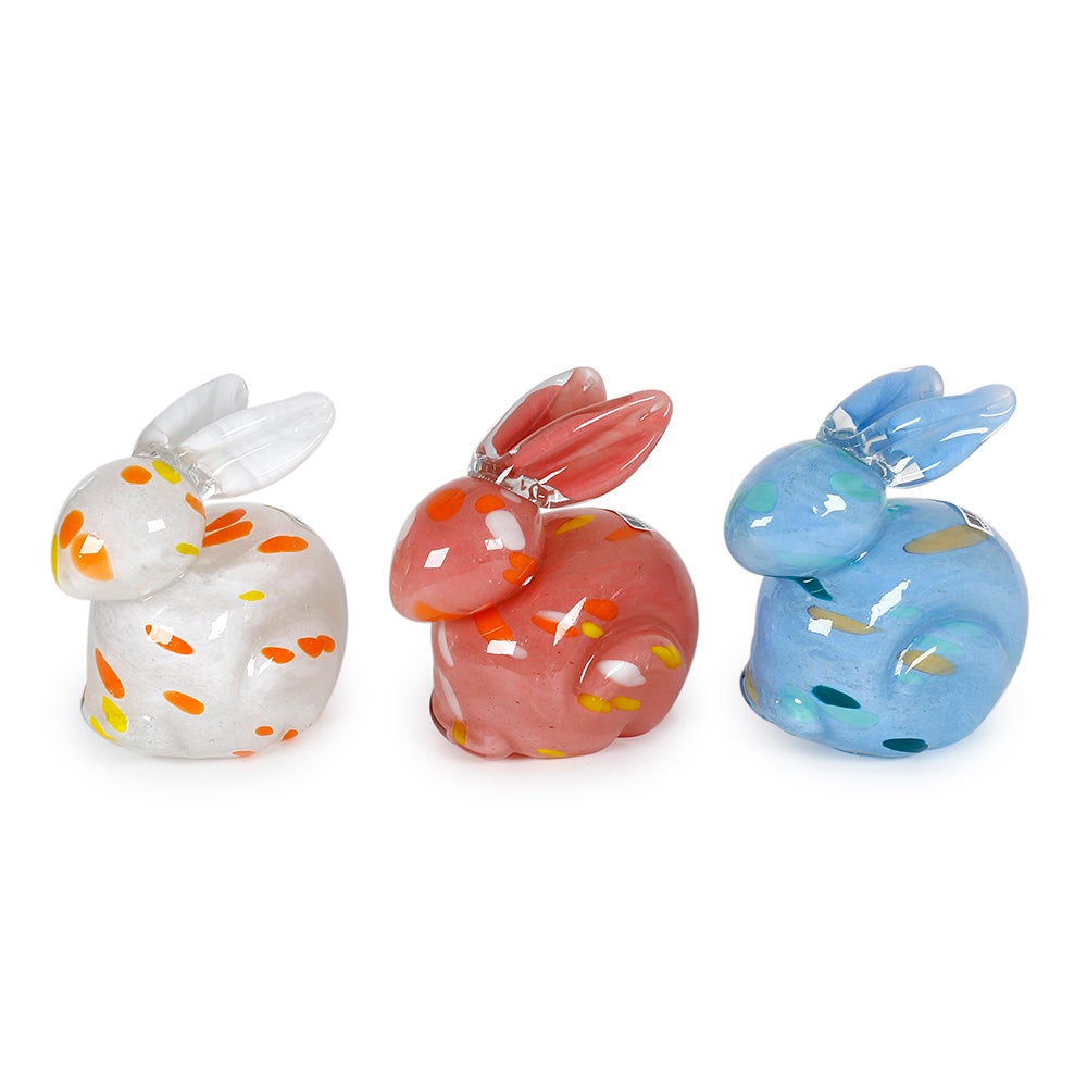 Cute & Modern Glass Easter Bunny - 3 Colors