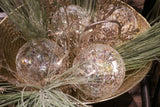 Clear LED Glass Ornament Garland