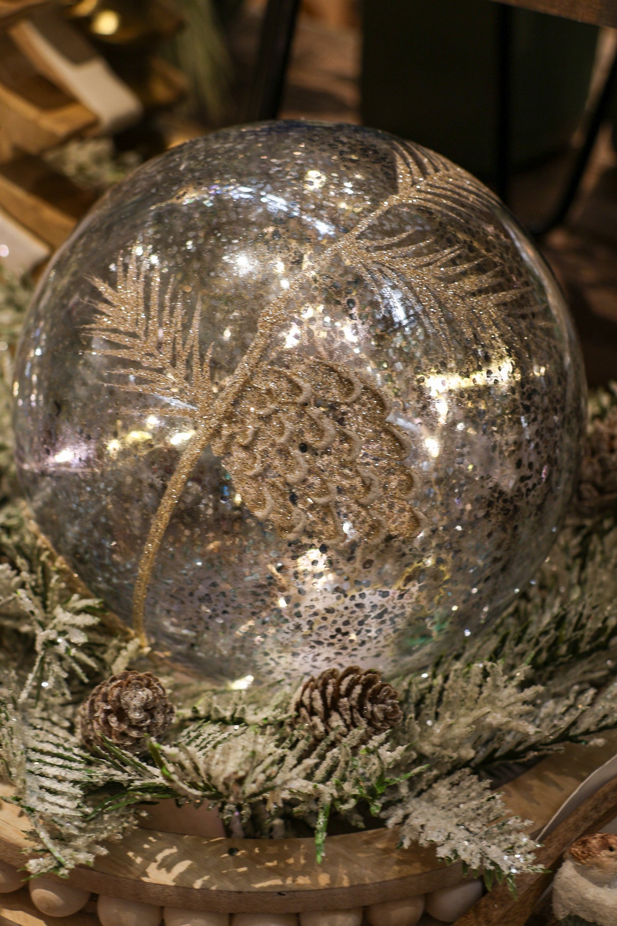 LED Pine Cone Globe Set of 2