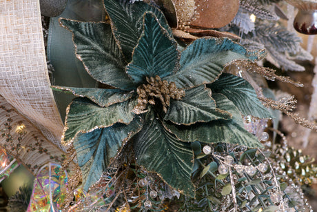 Winter Evening Velvet Poinsettia