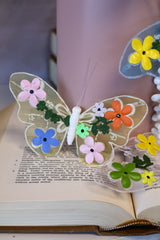 Floral Butterfly W/ Clip