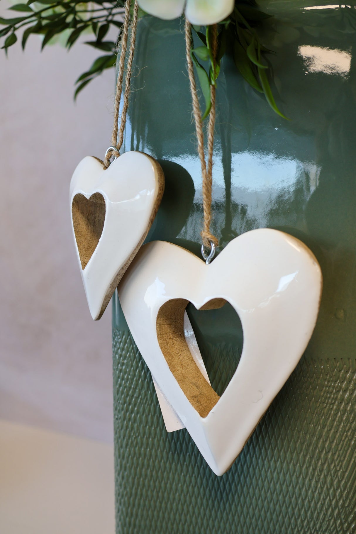 Enamel Cutout Heart Hanger -2 Sizes