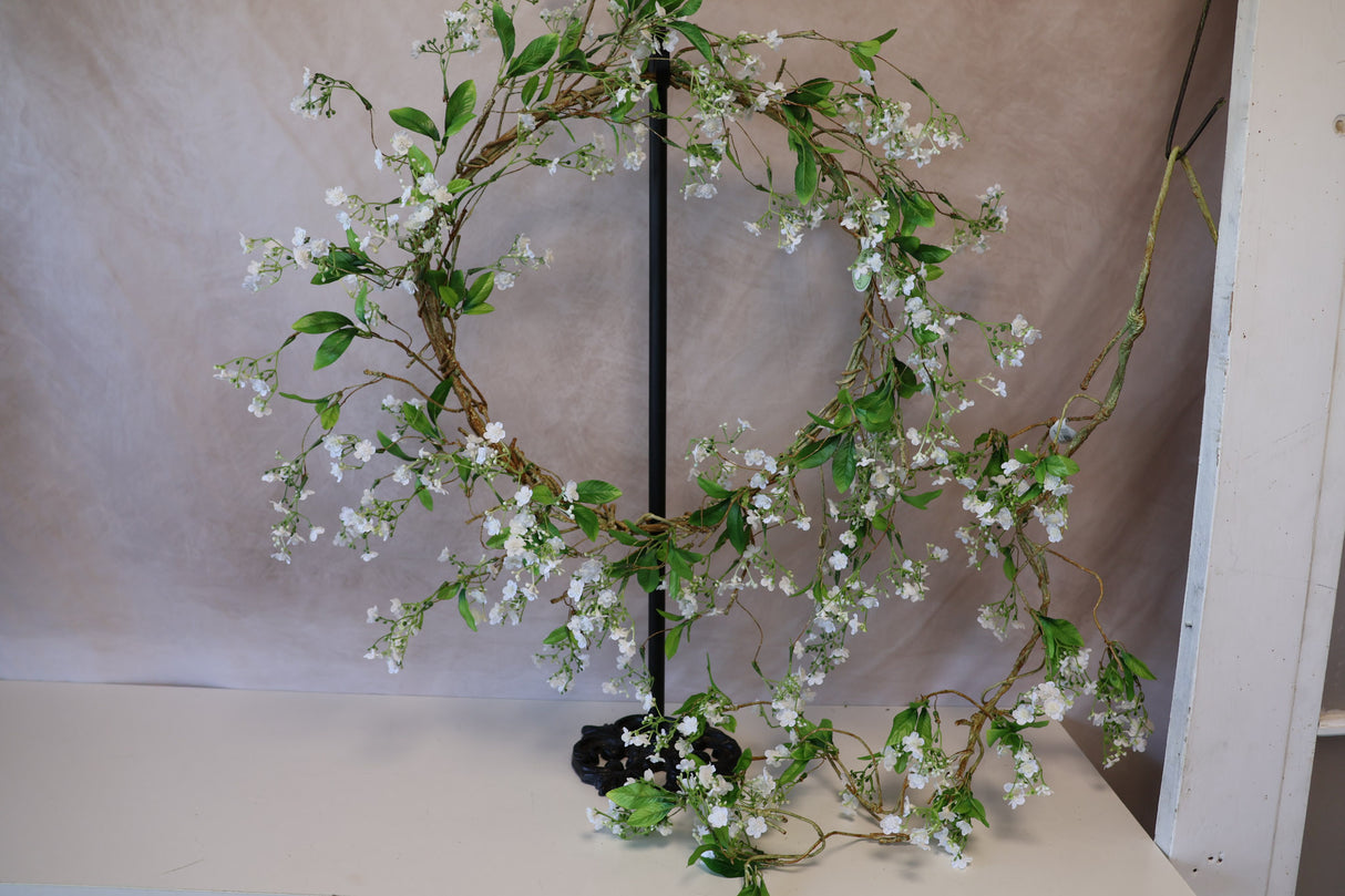 24" White Fairy Blossom Wreath