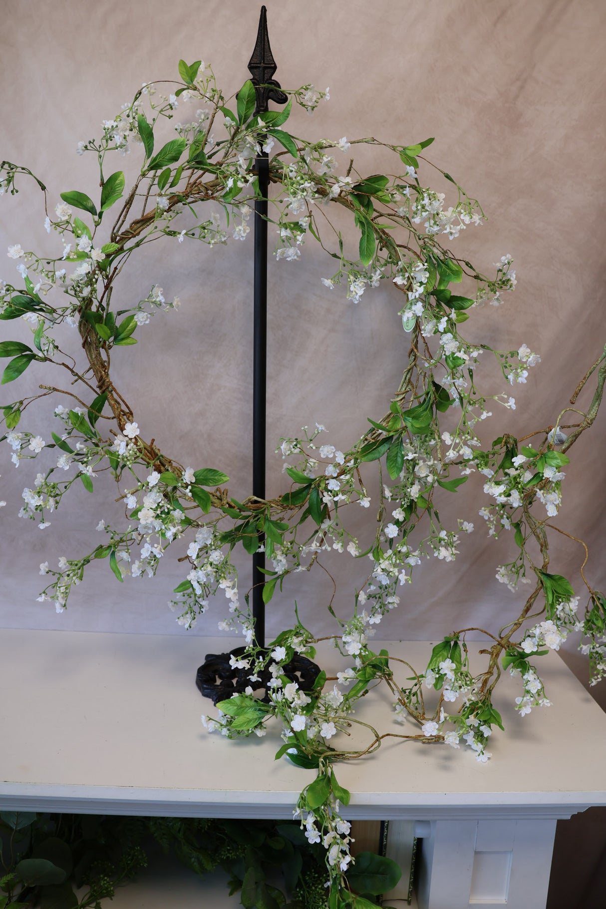 24" White Fairy Blossom Wreath