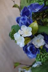 24" Blue Garden Hydrangea Wreath