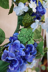 24" Blue Garden Hydrangea Wreath