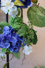 24" Blue Garden Hydrangea Wreath