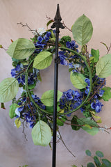 24" Blue Garden Hydrangea Wreath