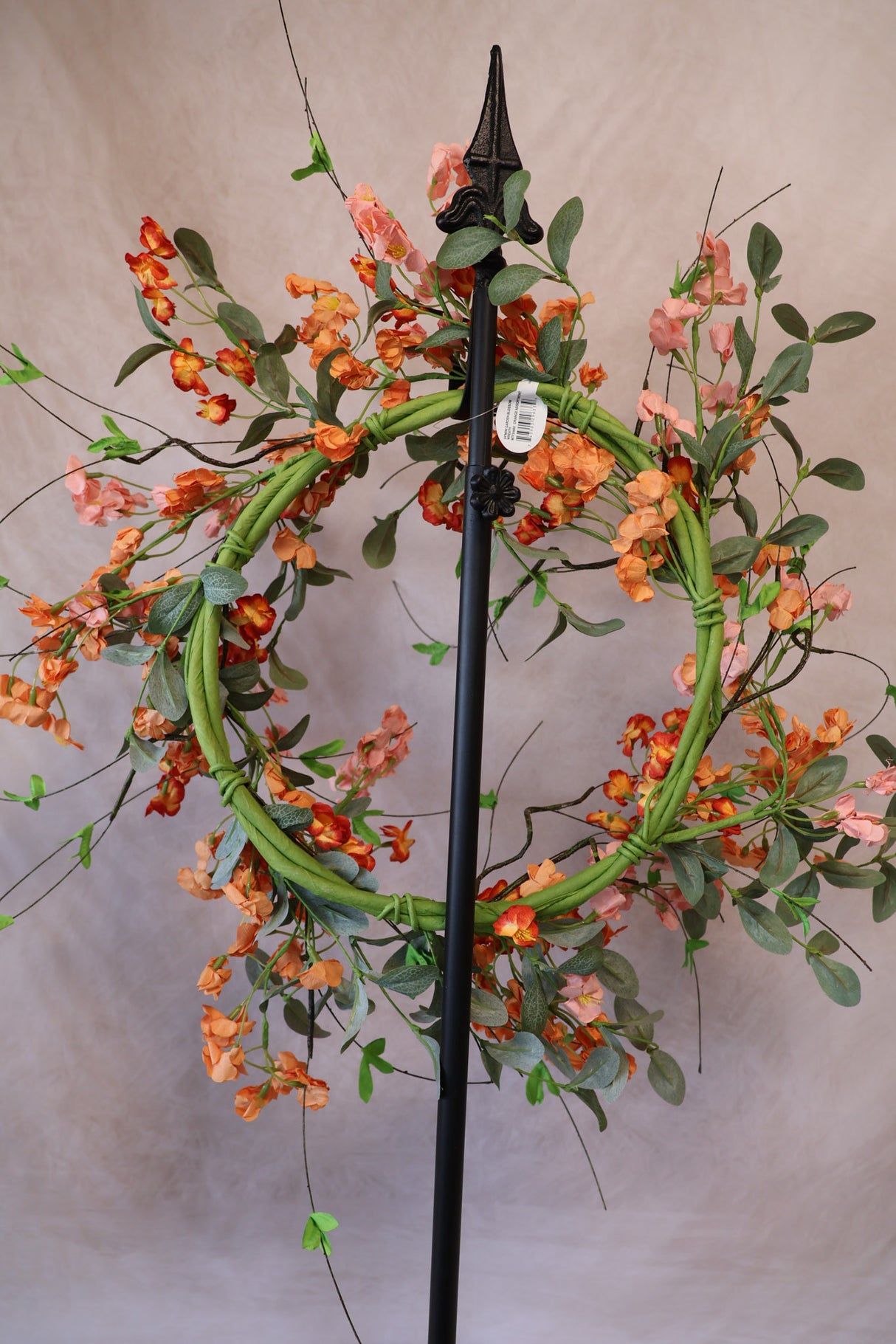 24" Orange Mini Garden Blossom Wreath