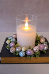 6" Vintage Chocolate Egg Candle Ring