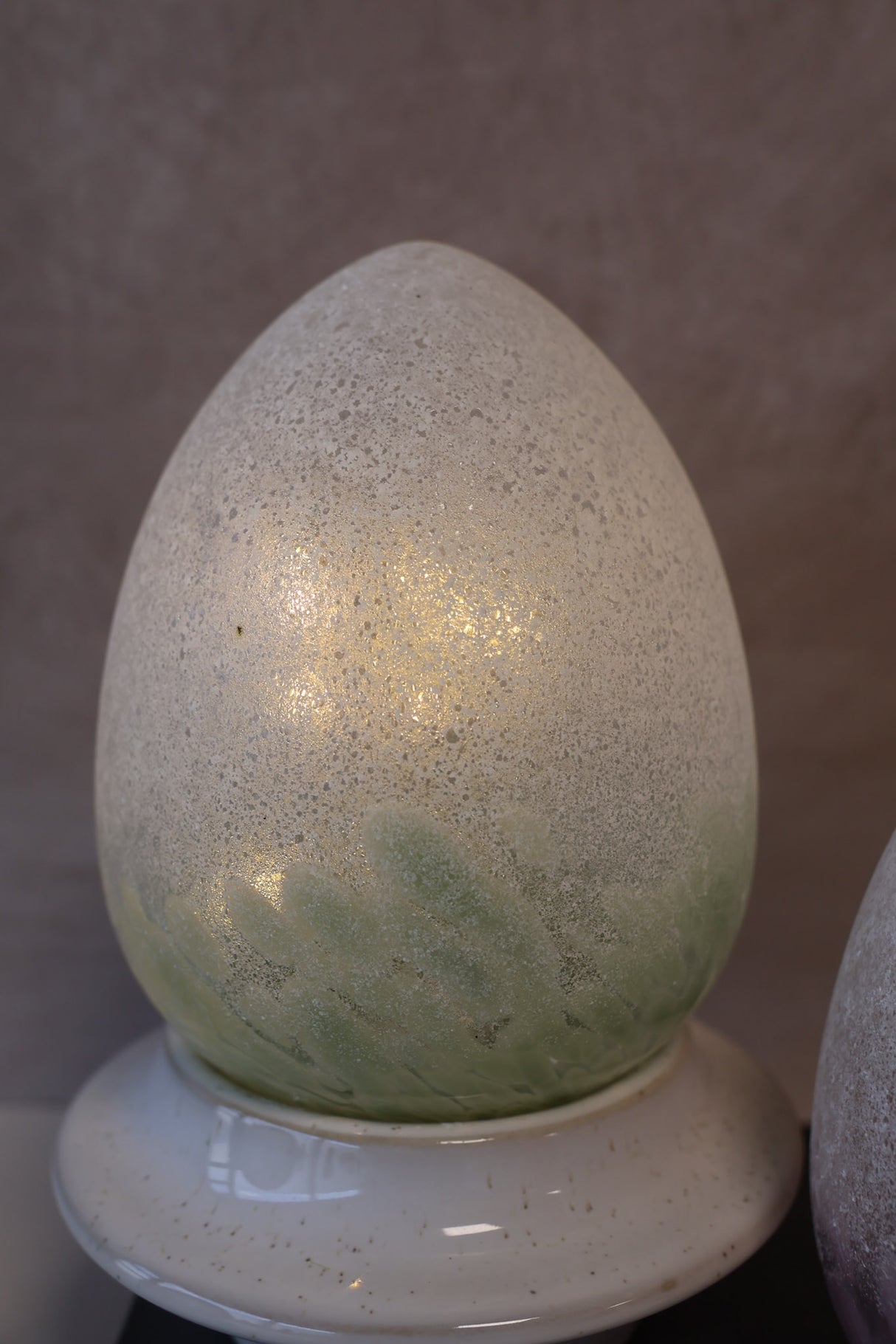 Glass Lighted Speckle Egg- 3 Colors