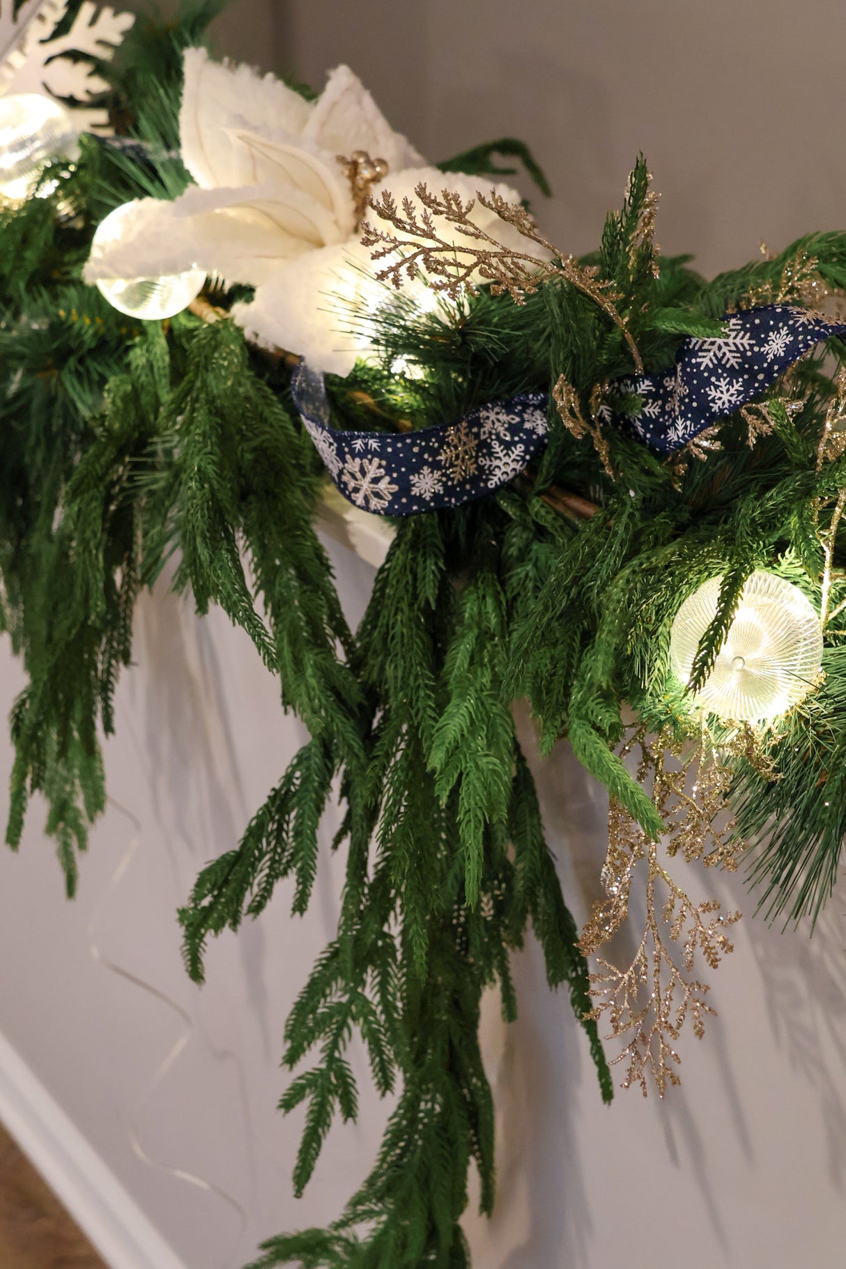 Real Touch Norfolk Pine Dripping Garland