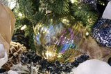 Iridescent Gray Glass Ornament