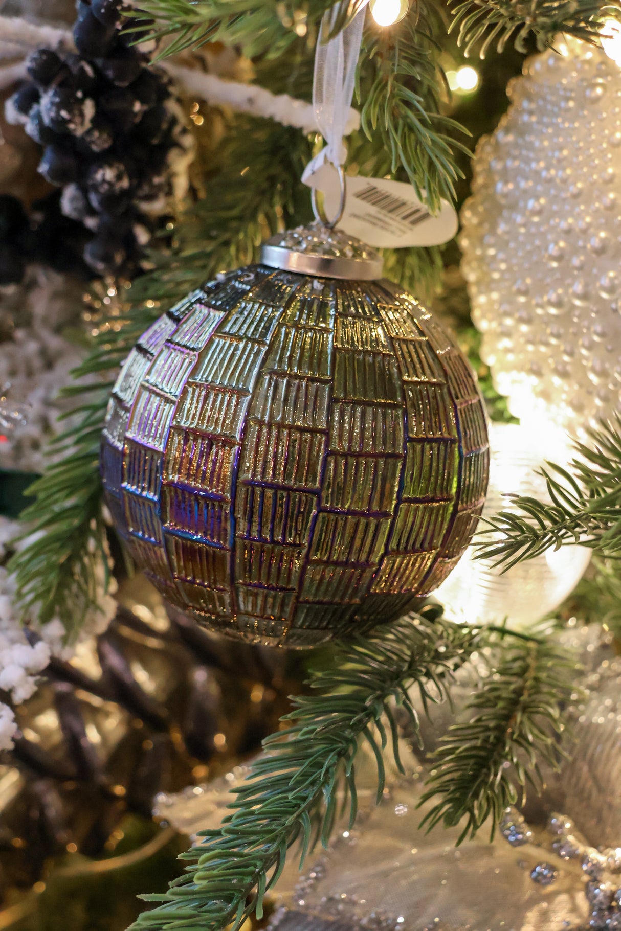 Glass Iridescent Ornament