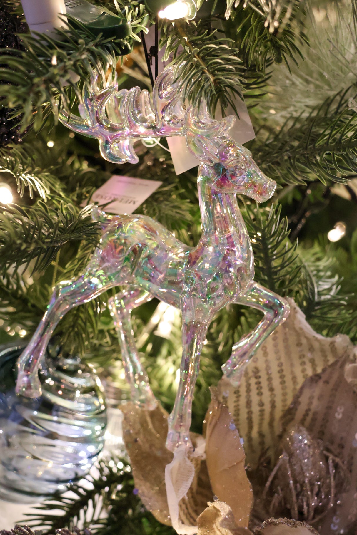 Iridescent Finish Acrylic Reindeer