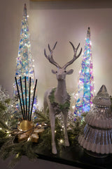 Glacial Blue LED Tree Set of 2