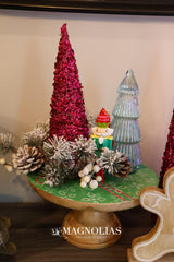 Hot Pink Glamour Sequin Tree Set of 2