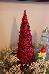 Hot Pink Glamour Sequin Tree Set of 2