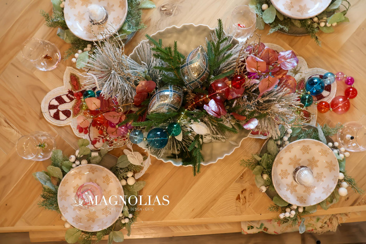 6" Stoneware Snowflakes Bowl