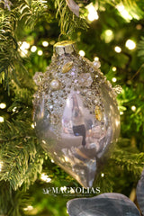 Platinum Jewel Glass Ornament -2 Styles