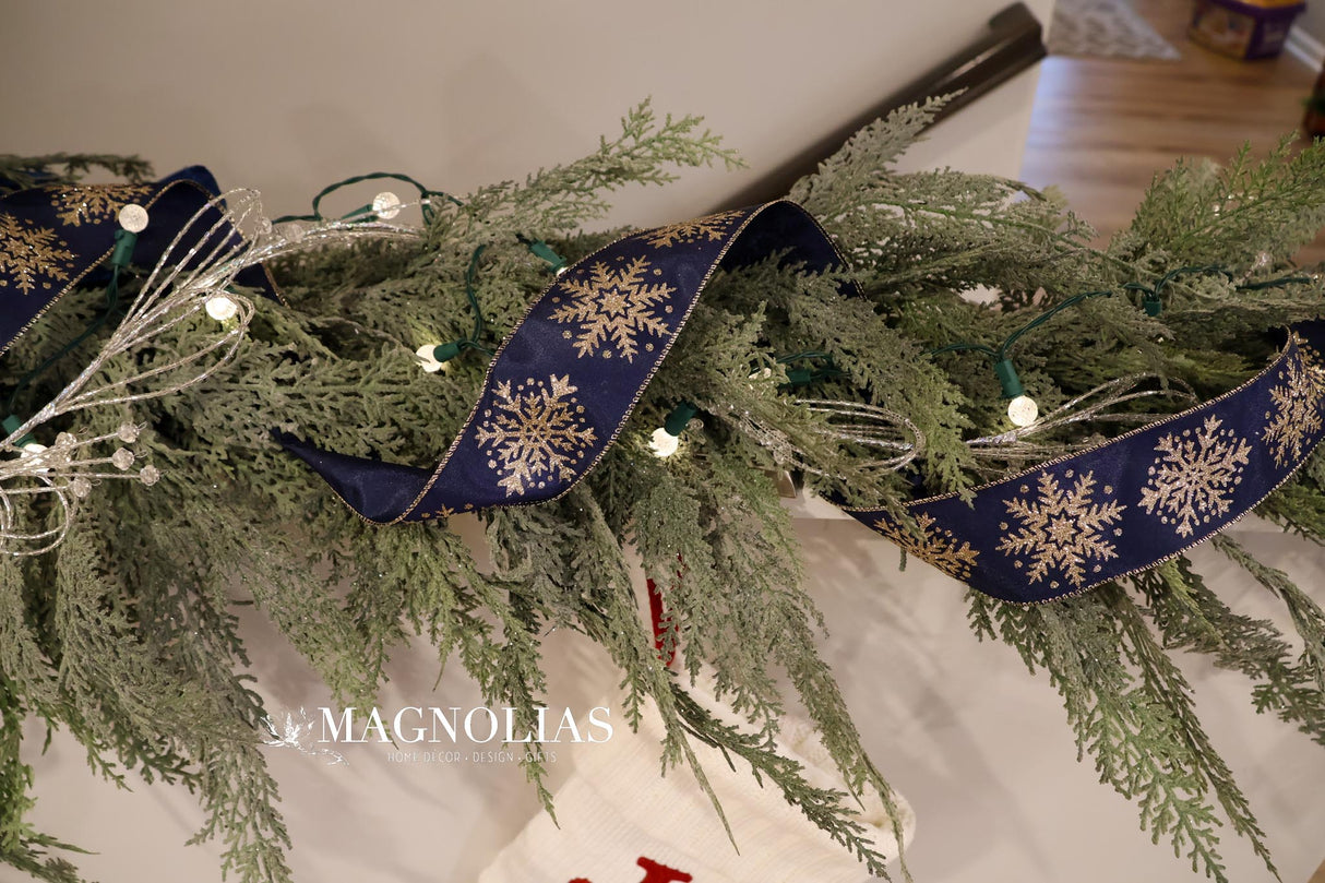 8' Frosted Cedar Swag Garland
