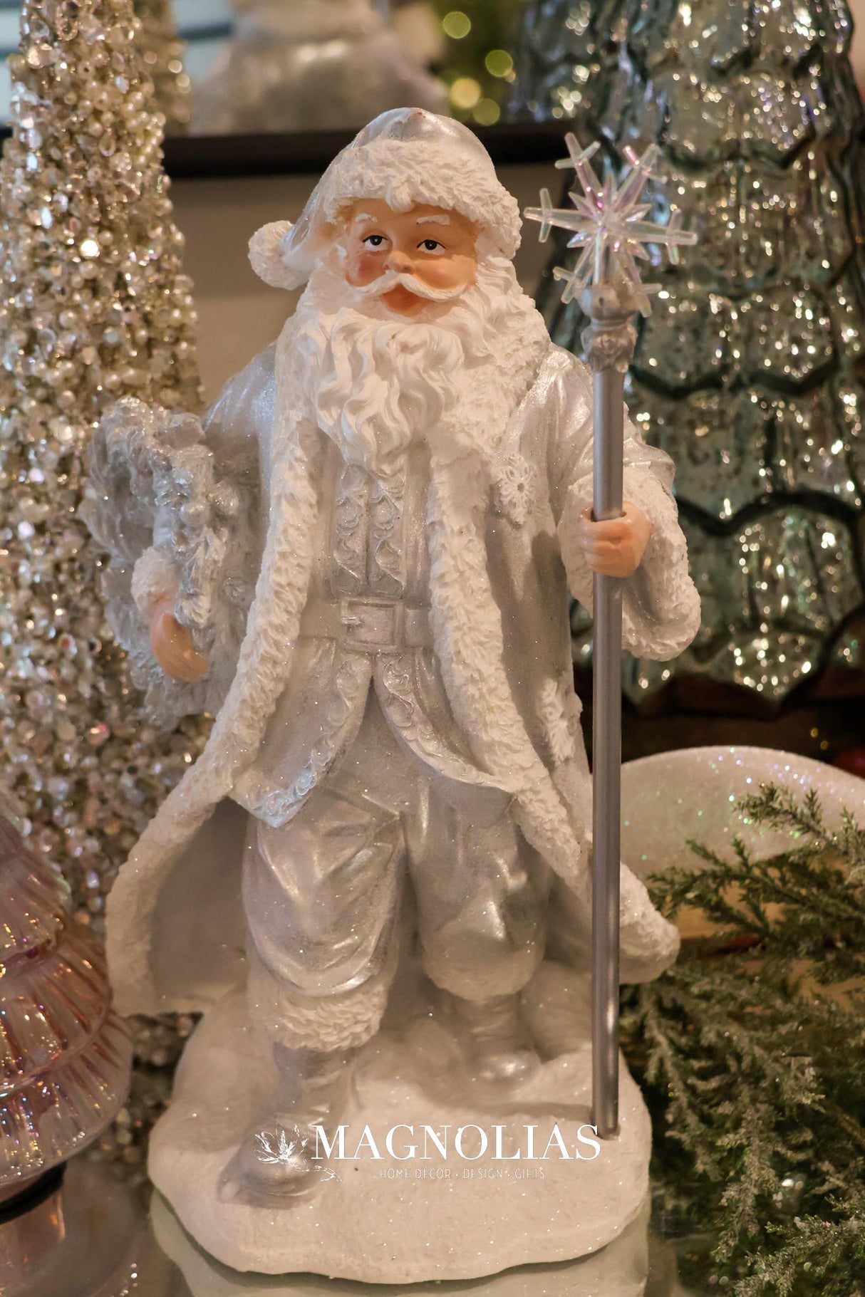 Lighted Resin Frost Santa