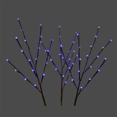 Blue LED Twig Set of 3