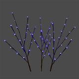 Blue Lighted Branch Set of 3