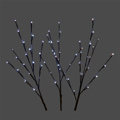 White LED Twig Set of 3