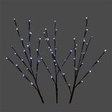 Cool White Lighted Branch Set of 3