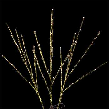 Gold Lighted Branch Set of 3