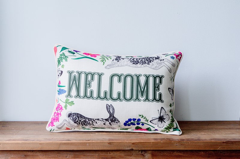 Little Garden Welcome Lumbar Pillow