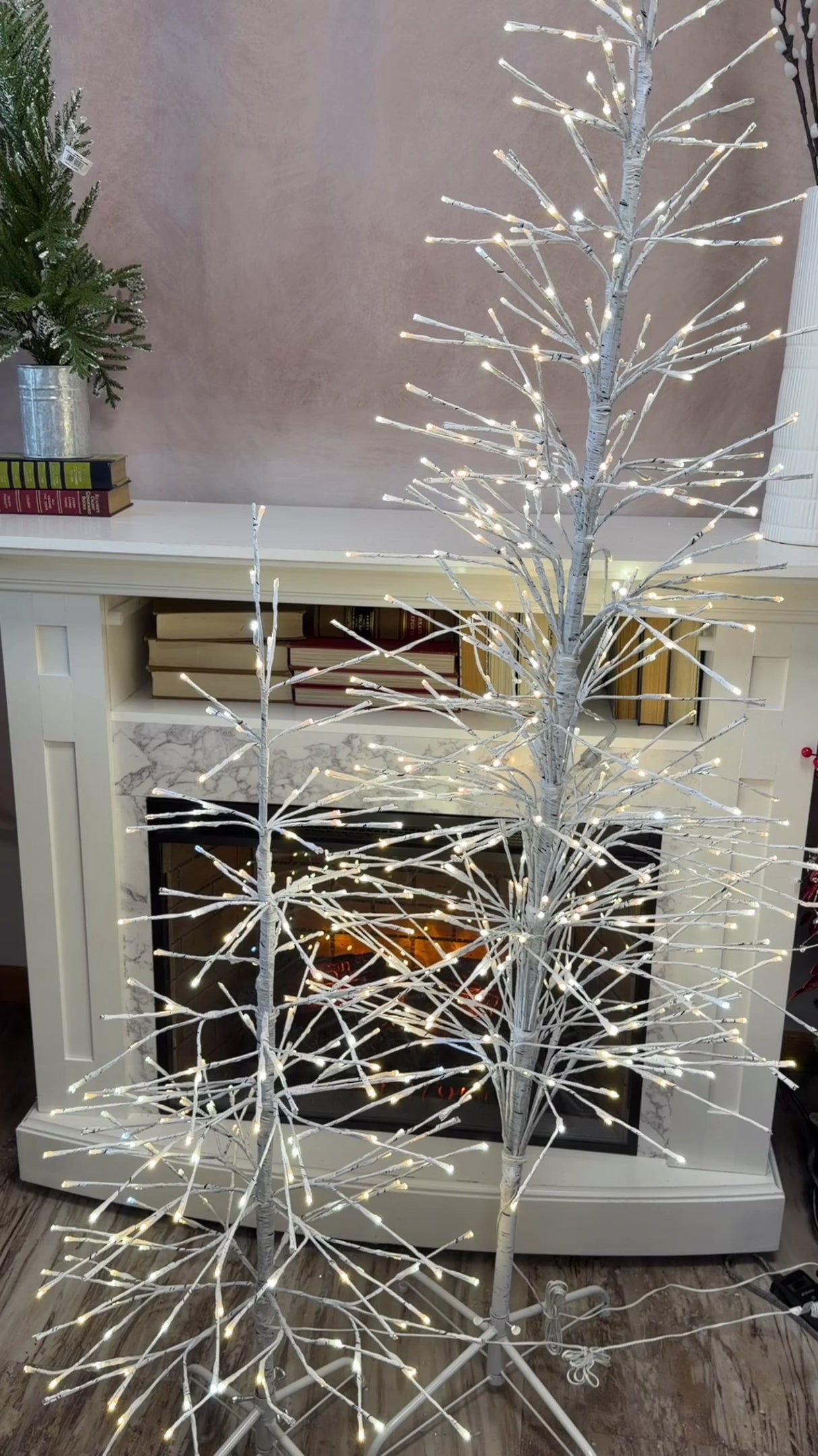 6.5' White Birch Lighted Tree