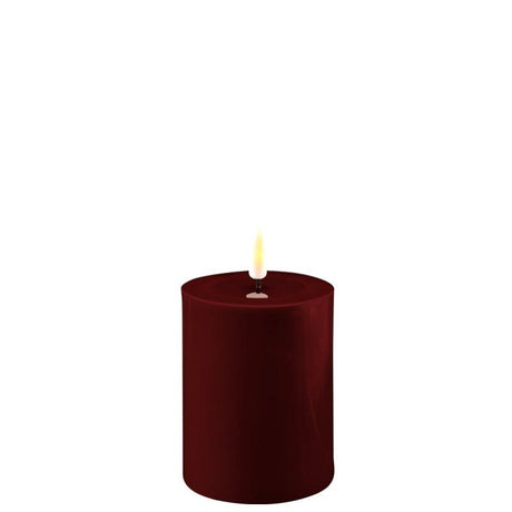 Deluxe Burgundy LED Candle 3X4 In