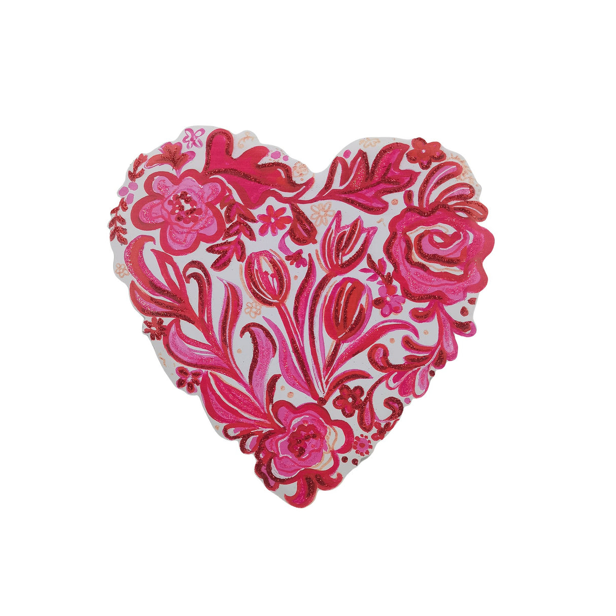 Chinoiserie Collage Heart Garden Stake