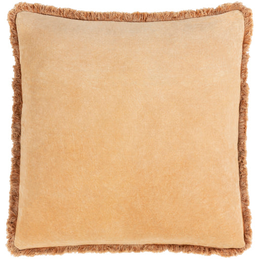Camel Washed Cotton Velvet Pillow
