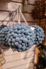 Blue Pompom Ball Ornament