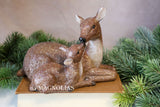 Resin Winter Chalet Doe & Baby