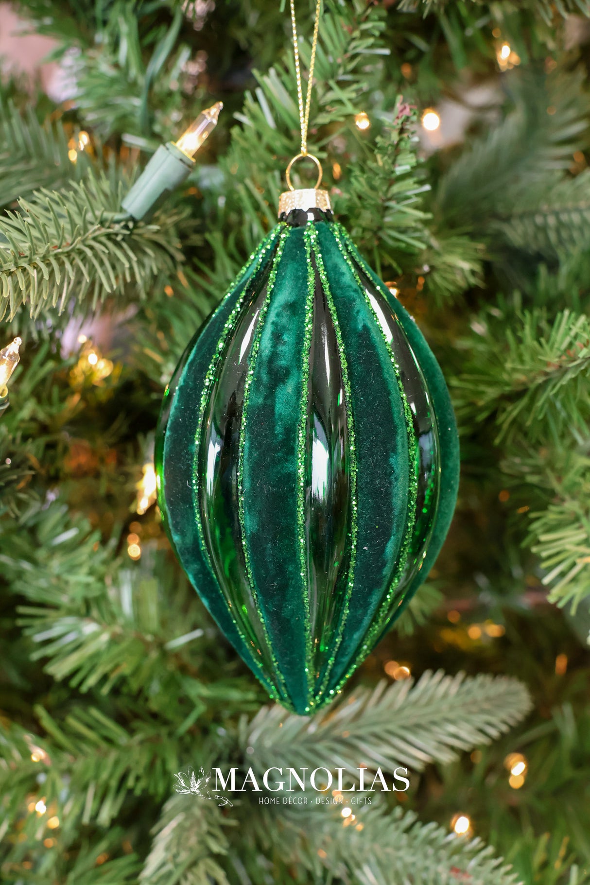 Velvet Dream Green Glass Ornament - 3 Styles