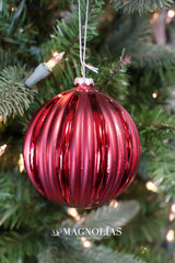 Burgundy Beauty Glass Ornament -2 Styles