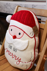 Fabric Tufted Santa Shaped Pillow