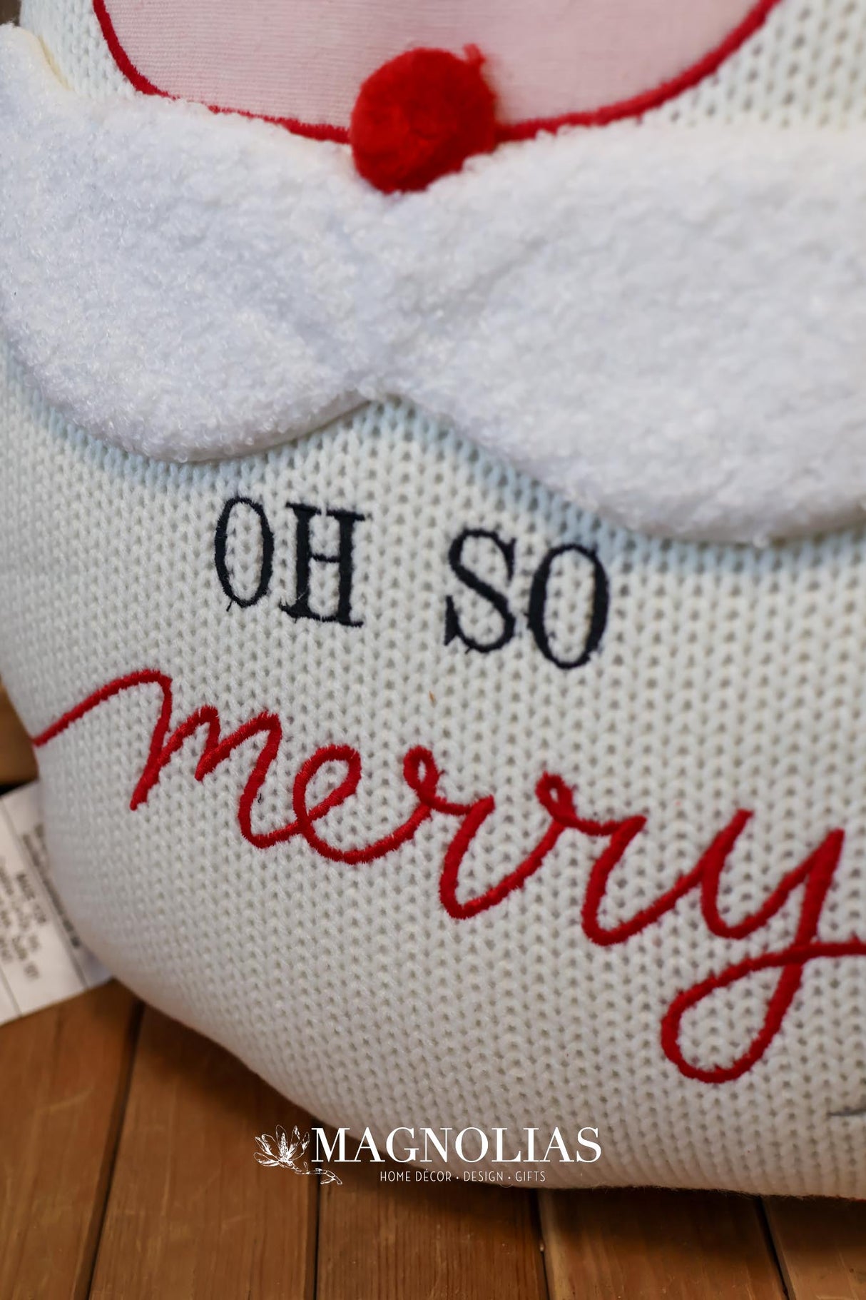 Fabric Tufted Santa Shaped Pillow